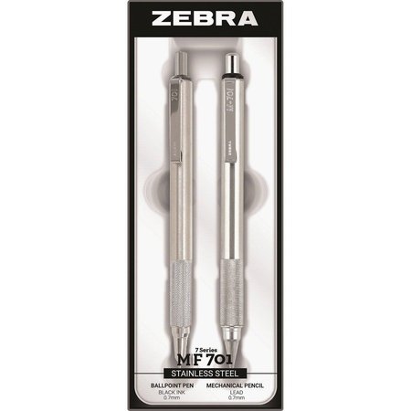ZEBRA PEN Pen and Pencil Set, Refillable, 0.7mm Point Size, 2/ST, MCSR PK ZEB10519